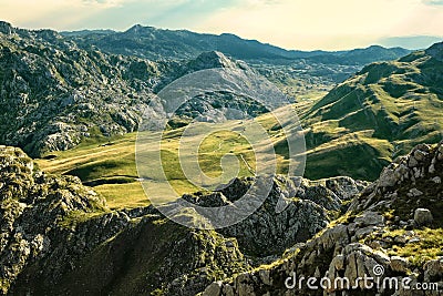 Moraca Mountains in Montenegro Stock Photo