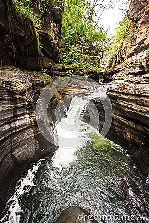 Morada do Sol waterfall in chapada do veadeiros Stock Photo