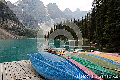 Moraine Lake, Alberta, Canada Stock Photo