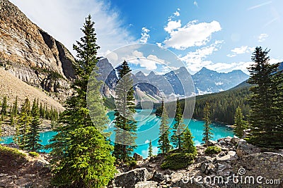 Moraine lake Stock Photo