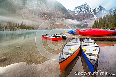 Moraine lake Stock Photo