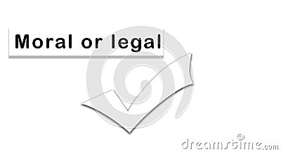 Moral or legal Stock Photo