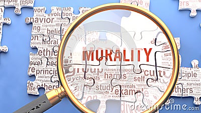 Morality as a complex subject Stock Photo