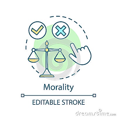 Morality concept icon Vector Illustration