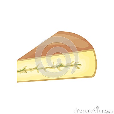 Morbier French cheese, dairy product cartoon vector Illustration Vector Illustration