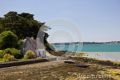 Morbihan Gulf - fisherman house Stock Photo