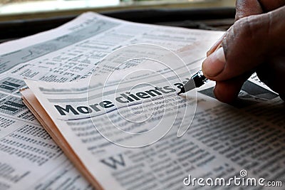 More Clients Newspaper Stock Photo