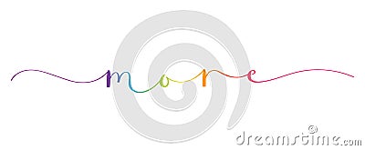 MORE colorful brush calligraphy banner Vector Illustration