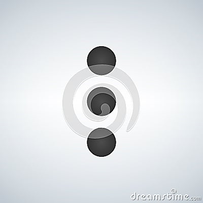 more options dot button, web menu icon. concept web buttons. illustration. Flat design style. Cartoon Illustration
