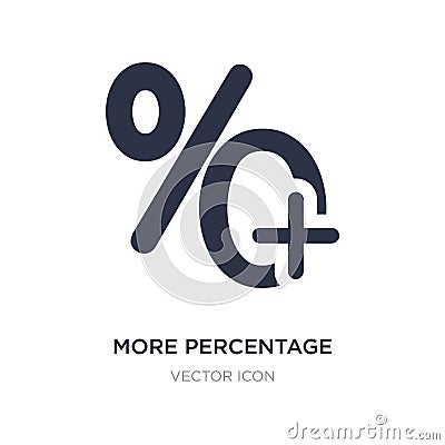 more percentage plus button icon on white background. Simple element illustration from UI concept Vector Illustration