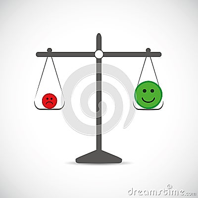 More positive thinking in a libra Vector Illustration