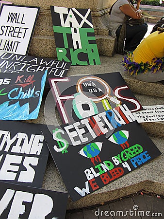 More Protest Signs Editorial Stock Photo