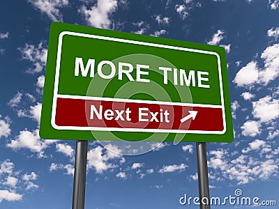 More time at next exit Stock Photo