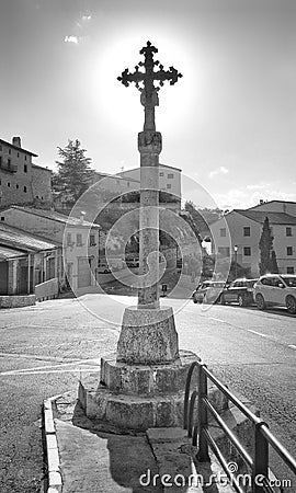 Entrada a Morella Stock Photo