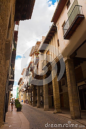 Morella street city town center, Spain Editorial Stock Photo