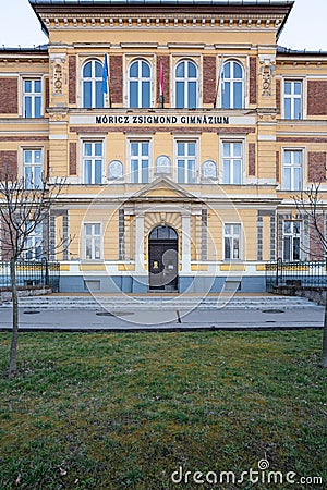 Moricz Zsigmond High school in Kisujszallas Stock Photo