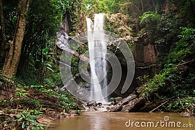 Mork fa Waterfall of Doi Suthep Pui national park Stock Photo