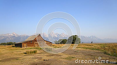 Mormon Barn in the Grand Teton National Park Stock Photo