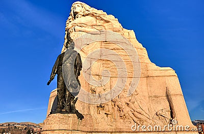 Mormon Battalion Monument, Salt Lake City, Utah Stock Photo