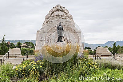 Mormon Battalion Monument in Salt Lake City, Utah Editorial Stock Photo