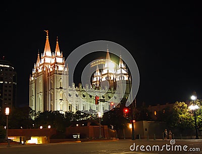 Salt Lake Temple in Salt Lake City Utah Editorial Stock Photo
