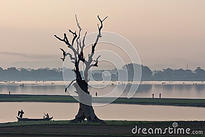 Morning in Amarapura, Myanmar Stock Photo