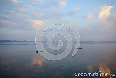 Morning in Amarapura, Myanmar Stock Photo