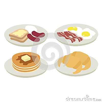 Morning breakfast illustration Vector Illustration