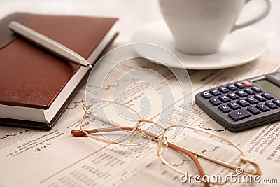 Morning business still-life Stock Photo