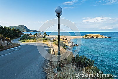 Morning at campers favorite site for summer vacations Stock Photo