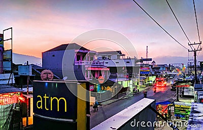 Morning city on Garut Indonesia Editorial Stock Photo