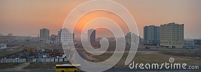 Morning city view in UAE Ajman Stock Photo