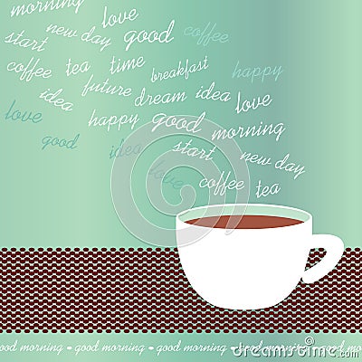 Morning coffee cup vector illustration Vector Illustration