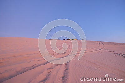 The morning desert whitesand at MUINE VIETNAM Stock Photo