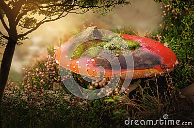 Morning in dreamland Cartoon Illustration