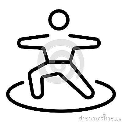 Morning exercise icon, outline style Vector Illustration