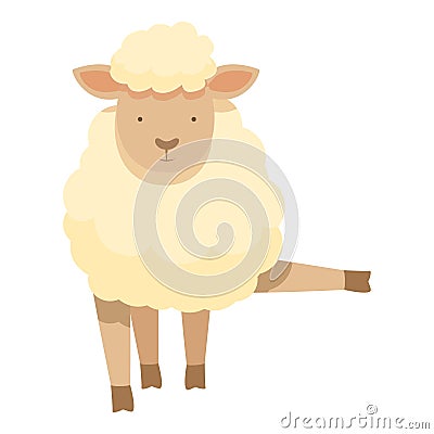 Morning exercise lamb icon cartoon vector. Artwork cute Vector Illustration