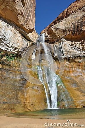 Hiking calf creek falls in escalante utah Stock Photo