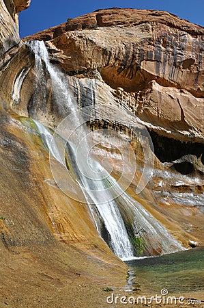 Hiking calf creek falls in escalante utah Stock Photo