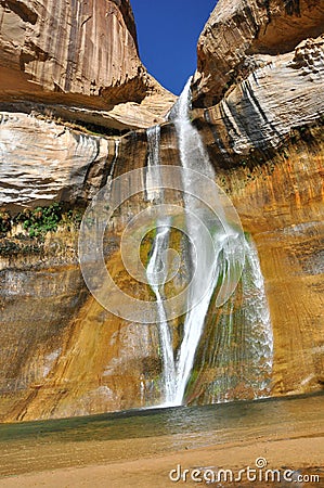 Hiking calf creek falls in escalante utah Stock Photo