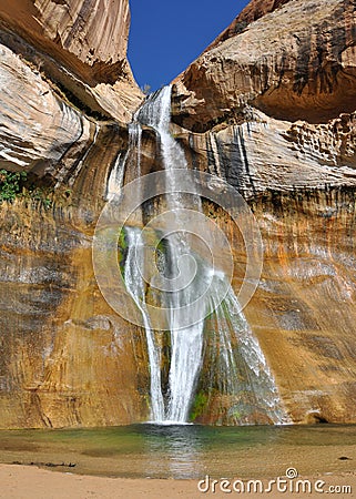 Hiking calf creek falls in escalante utah Stock Photo