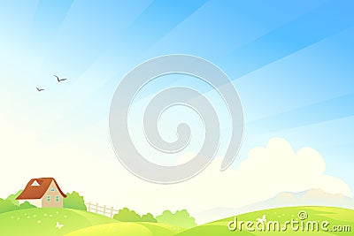 Morning hills Vector Illustration