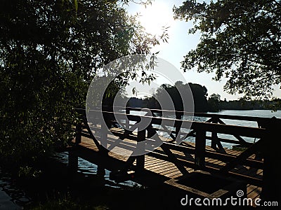 Morning on the lake Stock Photo