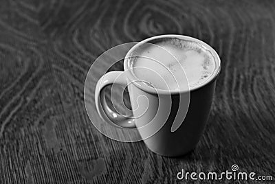 Morning latte in black and white Stock Photo