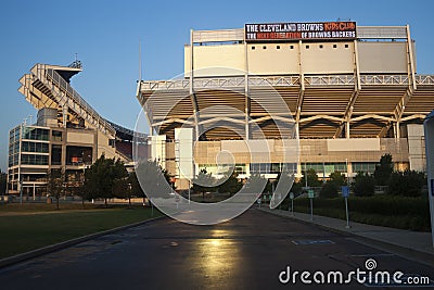 Morning light on Cleveland Browns stadium Editorial Stock Photo