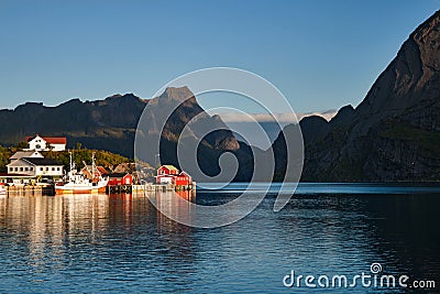 Morning mood in Reine Stock Photo