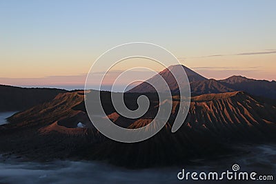 Morning in mount bromo national park Stock Photo