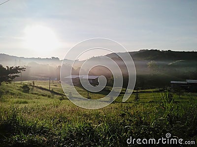 The morning in the mountains Stock Photo