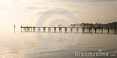 Morning Pier Stock Photo