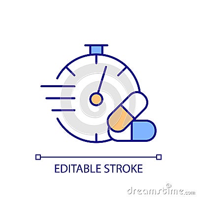 Morning after pill RGB color icon Vector Illustration